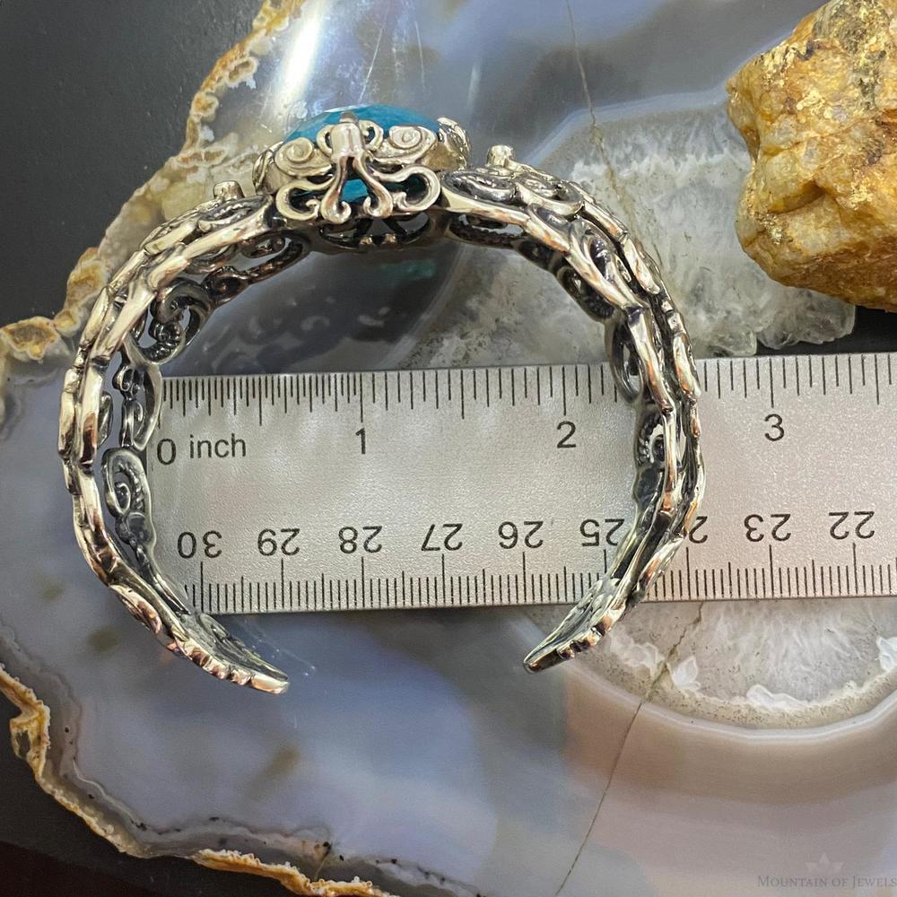 Carolyn Pollack Sterling Tanzanite & Quartz Doublet With 4 Amethyst Bracelet - Picture 9 of 10